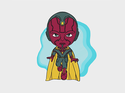 Vision avengers fanart illustration infinity stone infinitywar marvel mind stone vision