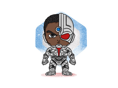 Cyborg cyborg dc fanart illustration justice league man and machine
