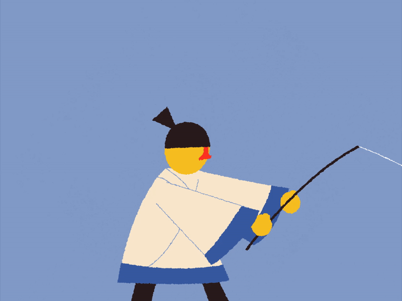 Fishing animation blue bookoflai fishing fishing rod graphic illustration