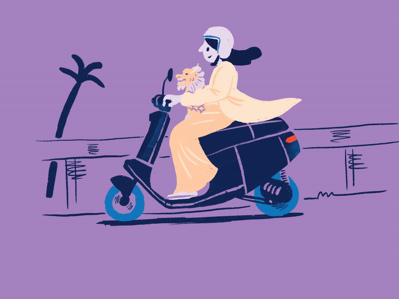 Singaporean Biker animation bookoflai graphic illustration malaysia merlion motorbike singapore