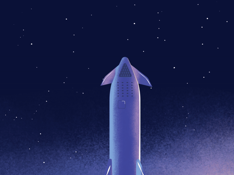 Rocket: Blastoff animation blue bookoflai graphic illustration malaysia night rocket shooting star space
