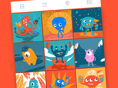 Monster Youth blue branding colourful orange social media teen youth