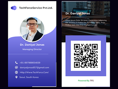 Visiting Card UI Design