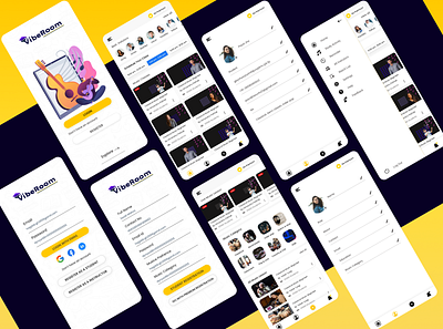 Music Online lesson App(VibeRoom) app design onlinemusicclass ui design