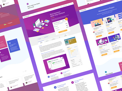 WooCommerce Plugin Store clean design gradient illustration illustrations minimal photoshop plugin plugin store products page responsive site typography ui uiux ux web web design website woocommenrce