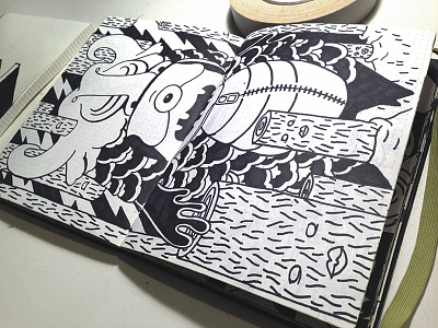 sketchook excerpt #1 hand drawn illustration sharpies sketch