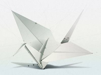 Crane adobe bird crane data education graduation illustration illustrator origami peaceful vector