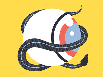 Serpent Eye all seeing eye character design illustrator prints vector