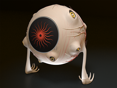 All-Seeing Eye 3d 3dillustration allseeing characterdesign illustration mesmerize modo spooky