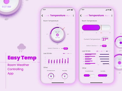 Easy Temp app humidity temperature ui ux weather