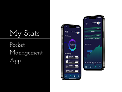 My Statistics app design money online transferring ui ux