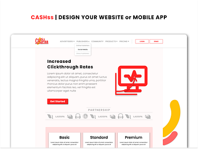 CASHss | Website Design advertising app design figma online ui ux