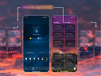 Weather APP for iOS app design figma ui ux weather