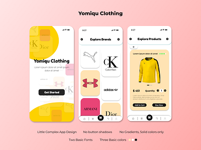 Clothing Shop App Design app design ecommerce figma graphic design online ui uiux user experience user interface ux