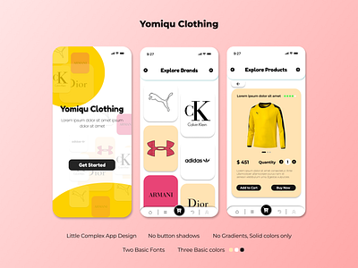 Clothing Shop App Design