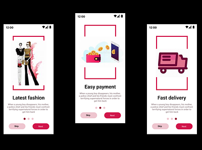 Day 5: E-Commerce App Onboarding Carousel - 60 days of Interface app design illustration ui ux