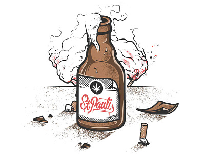 Sankt Doobiest 10x10 beer bottle hamburg perknopfdruck pyro sankt doobiest sankt pauli sanktpauli shirt st. pauli st.pauli