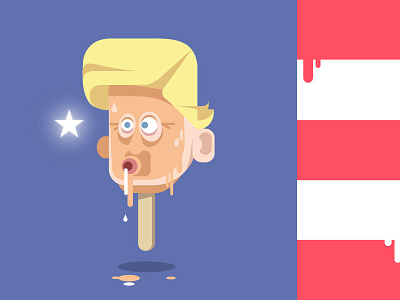 Creamy Trump // American Flavour america american cream creamy drippy ice icecream trump trumpy „ice cream
