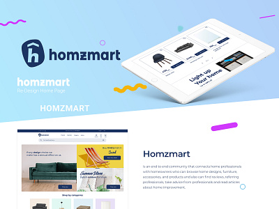 Homzmart Re-Design adobe xd illustration ui ui design