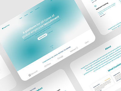 People Flow Landing Page figma inspiration landing page landing page minimal mint green redesign ui website