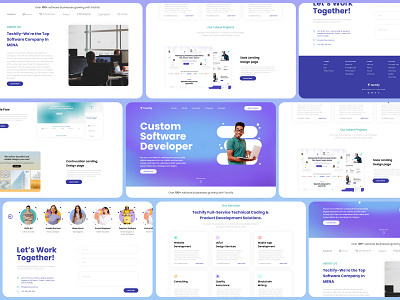 Techify Landing Page agency figma landing page redesign software tech agency technology ui ui design ux design