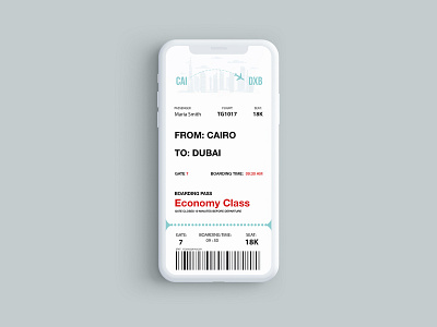 Daily UI :: 024 Boarding Pass boarding pass ui design