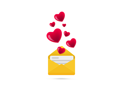 Hey Dribbble, I got some Love..! concept couple debue dribbble envelope free love rebound sending ui valentines valentines day vector