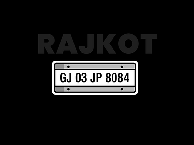 Rajkot Number Plate