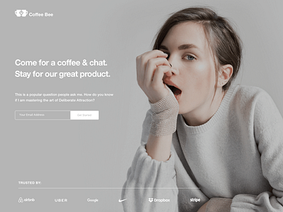 Coffee Bee Chat Landing Page