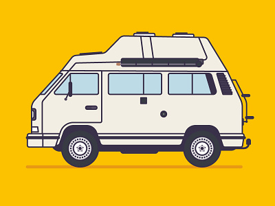 Offroooad - VW T3 Hightop Westfalia illustration t3 van vw