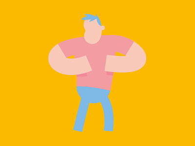 Mister Muscle man muscle offroooad vector vectors yellow