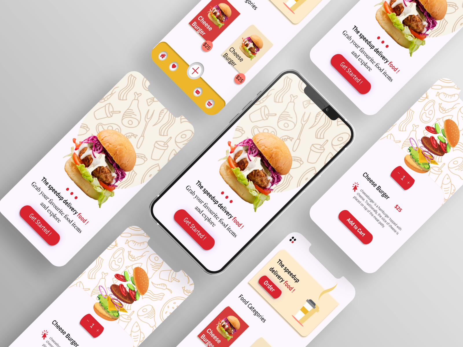 Figma UI design with prototyping - food app delivery by Thahira on Dribbble