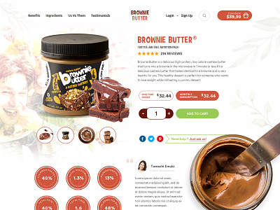 Brownie Butter Product Page Design branding design illustration logo typography