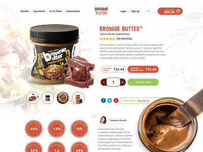 Brownie Butter Product Page Design