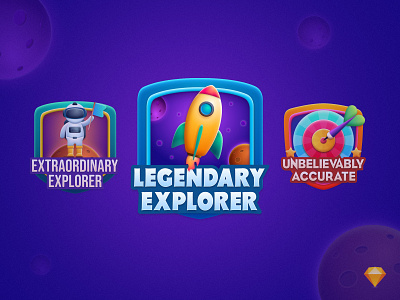 Disney BYJU'S Early Learn app badge designs