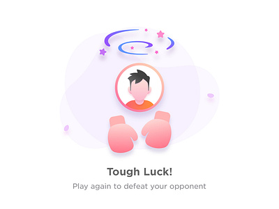 Tough Luck design flat icon illustration logo ui vector