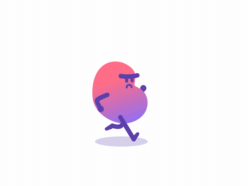 Blob runcycle 2d animation bounce character runcycle