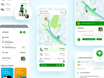 Gojek's New Transport Design 3d 3d vehicle gojek maps new ui redesign ride hailing transport