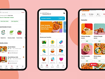 New GoFood - Gojek animation food app food delivery gofood gojek redesign