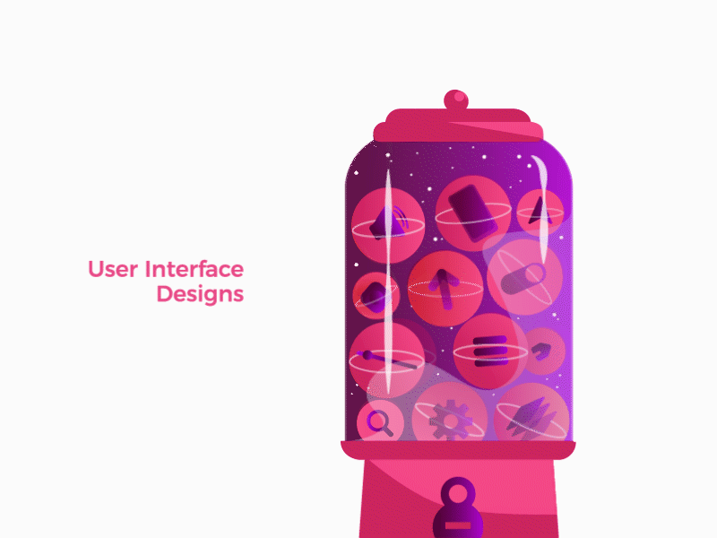 UI Capsule Machine animation cover image gif illustration ui user interface