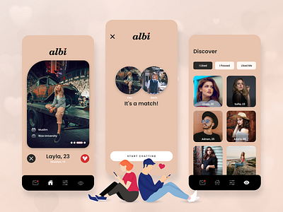 Albi - Dating App app mobile app design ui