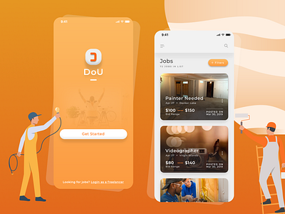 DoU - Find Freelancers app mobile app design ui