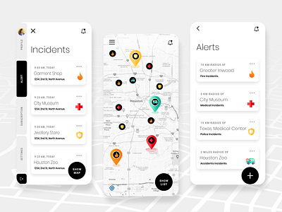 Incident Alert! app mobile app design typography ui ui design ux