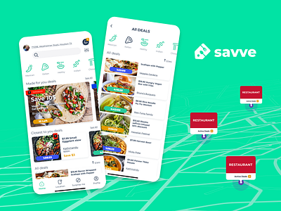 Savve - Restaurant deals app app design mobile app design typography ui ui design ux