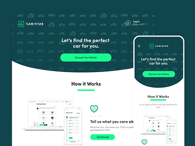 Caristas - Landing Page