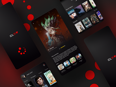 IDLIX - Streaming Movies App animation app graphic design illustration logo mobile movie ui ux