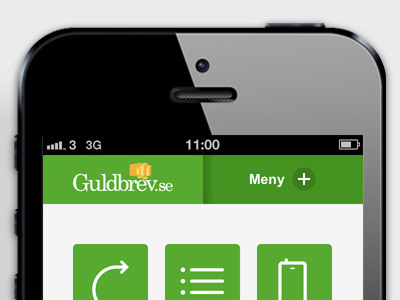 Guldbrev Mobile mobile ui