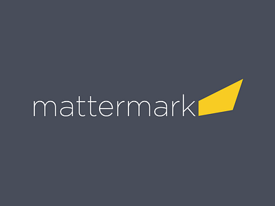 Mattermark Logo Concept concept logo onscreen print typography yellow