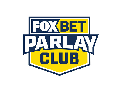 Fox Bet Parlay Club logo blue branding fox gambling logo online sports vector yellow