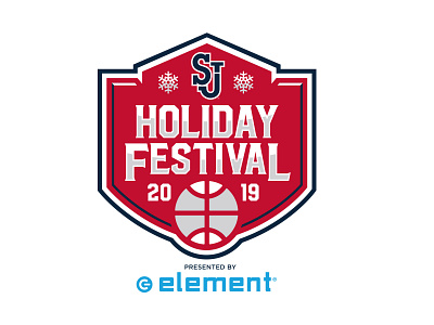 St. John's Holiday Festival basketball blue branding college kids red sports vector